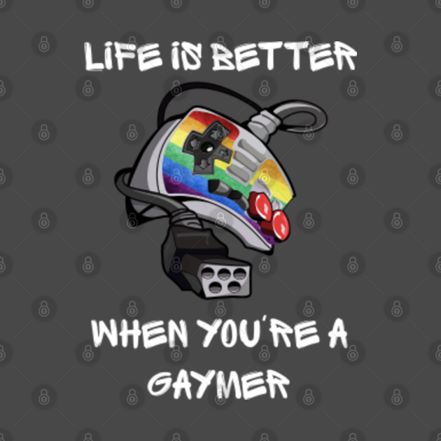 Discover Funny Gay LGBTQ Game Lover Gaming Controller Gaymer Pride Humor - Gay Gamer - T-Shirt