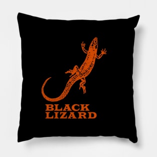 Black Lizard - red Pillow