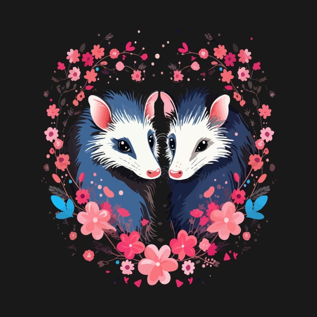 Opossum Couple Valentine by JH Mart