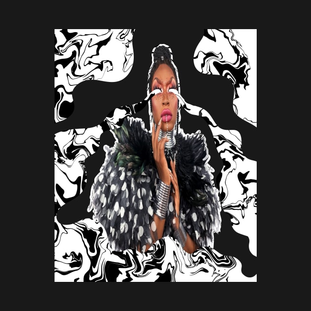 Shea Coulee Black and White Swirls by KalanisArt