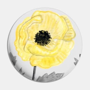 Yellow Poppies Pin