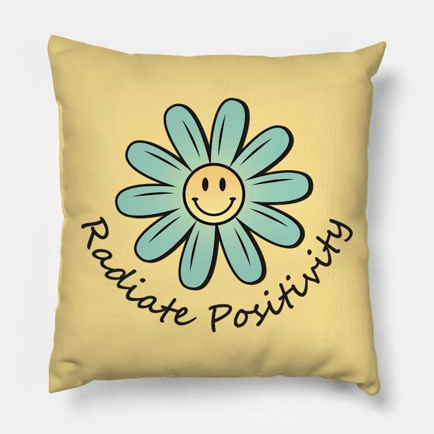Radiate Positivity Pillow by Yurko_shop