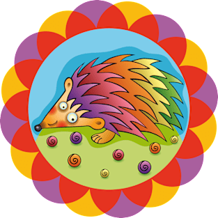 Colorful Hedgehog Magnet