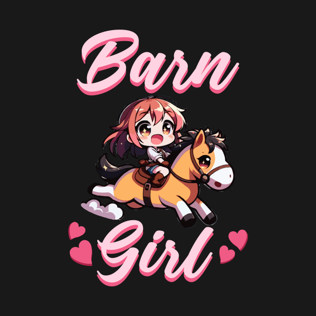 Barn Girl I Equestrian Pony Horse Fan by biNutz