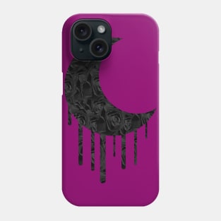 Black Rose Moon (purple) Phone Case