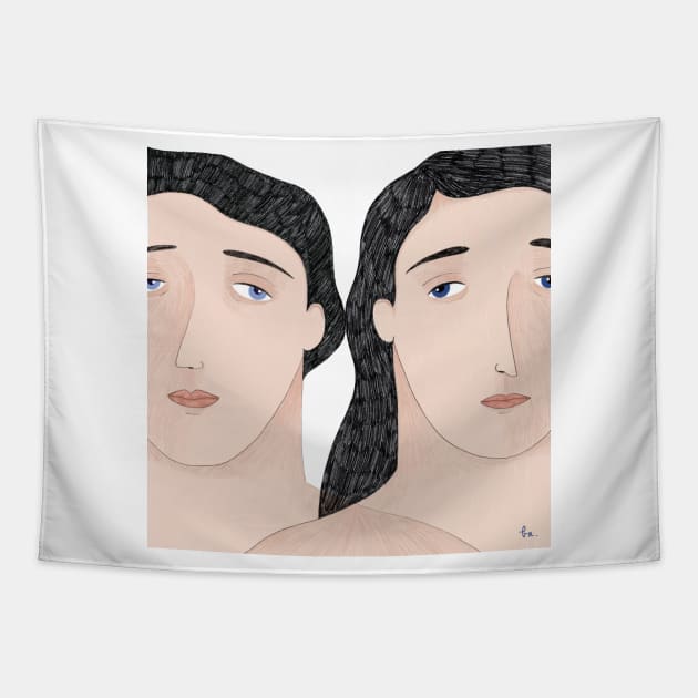 Love Symmetry Tapestry by burcuandthethings