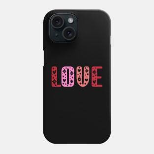 Retro Love Shirt - Folk Art Cottagecore Scandinavian Design Black Phone Case