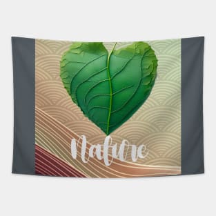 Love Nature No. 3: Green Valentine's Day Tapestry