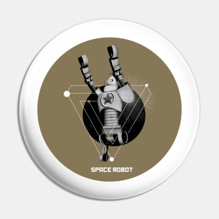 Space robot minimalism Pin