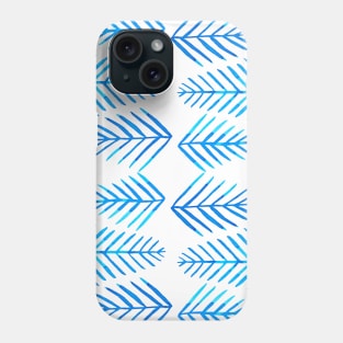 Watercolor pine trees - blue Phone Case