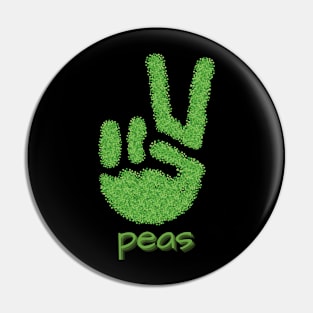 Peas (Peace Hand Sign - Outline) Pin