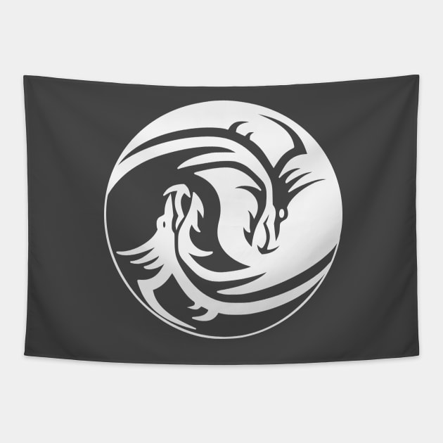 Dragon Yin Yang Tapestry by valsymot