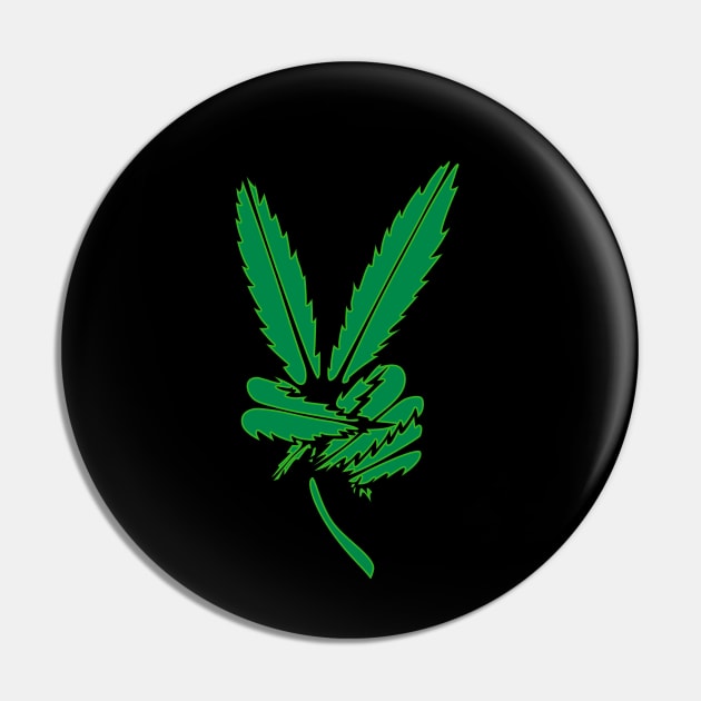 Weed Peace Sign Pin by Zeronimo66