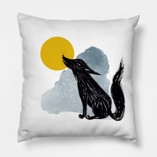 Support Ukraine Wolf Pillow