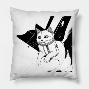 Baby cat blue eyes Pillow