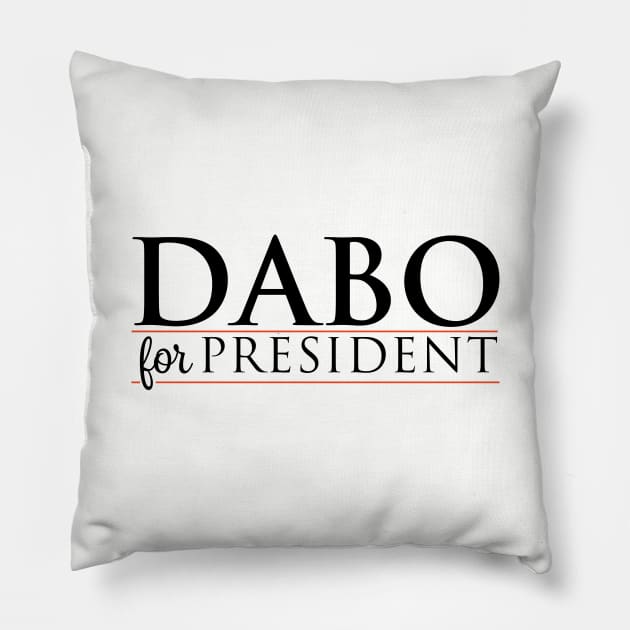 Dabo For President Pillow by Parkeit