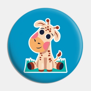 Glorious Giggling Giraffe Pin