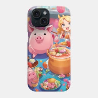 Moi Moi Let Pig Party Phone Case