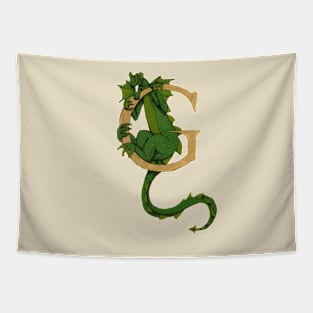 Green Dragon Letter G 2023 Tapestry