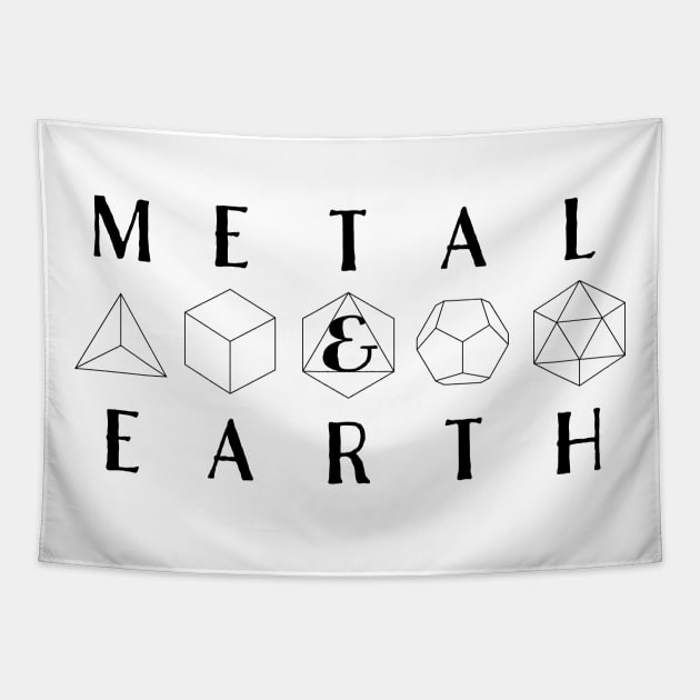 Metal and Earth Platonic Solids Tapestry by Ninjaroll