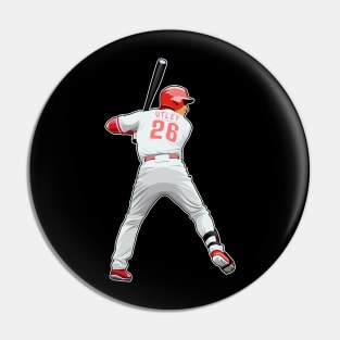 Chase Utley #26 Bats Ready Pin