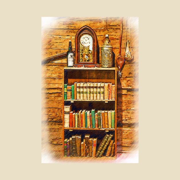 Log Cabin Bookcase Sketched by KirtTisdale