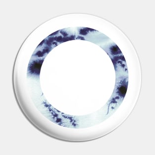 Tie-dye Blue circle Pin