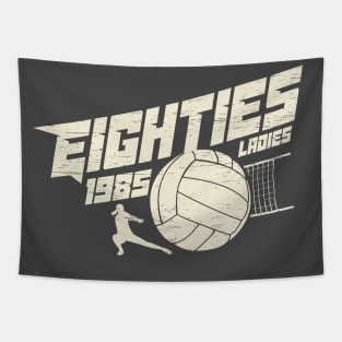 Eighties Ladies vintage retro 80s distressed Tapestry