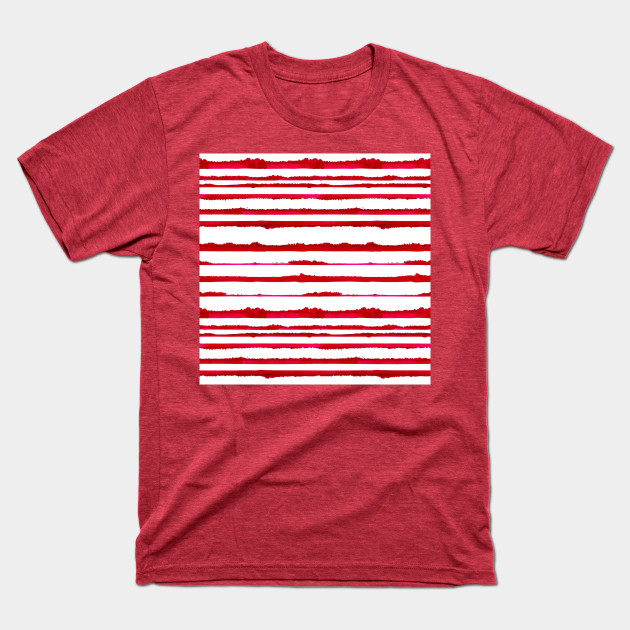 Disover Red Watercolor Stripes - Red Stripes - T-Shirt