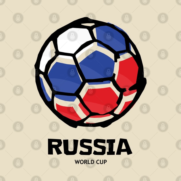 Russia Football Country Flag by KewaleeTee