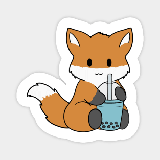 Bubble Tea Fox Magnet