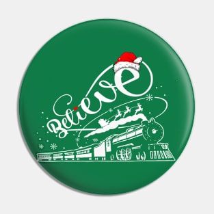 Believe Santa Xmas Pajama Funny Christmas Vibes Pin