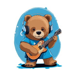 Teddy Bear Play Guitar T-Shirt