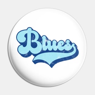 BLUES (Light Text) Pin