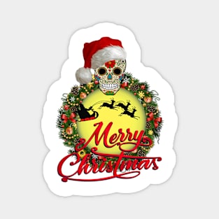 Merry Christmas La calavera Magnet