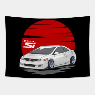 Honda Civic Si (White) Tapestry