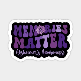 Groovy Alzheimer's Awareness Shirts Memories Matter Gift Magnet