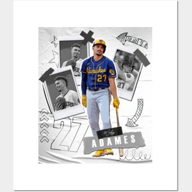 Willy Adames Baseball Edit Tapestries Brewers - Willy Adames - Posters and  Art Prints