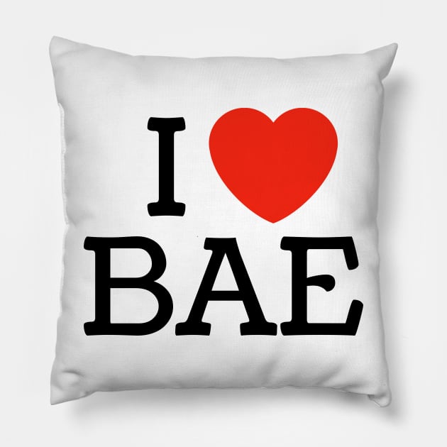 I Heart Bae Pillow by Chelsea Seashell