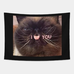 Cat love tongue Tapestry