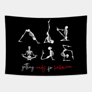 skeleton yoga Tapestry