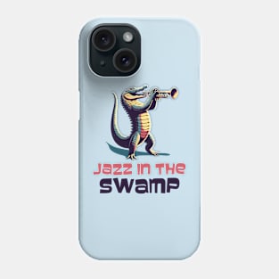 Jazz in the Swamp, alligator Phone Case