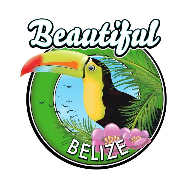 Beautiful Belize retro toucan logo by nickemporium1