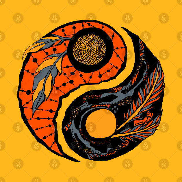 Orangrey Yin Yang by kenallouis