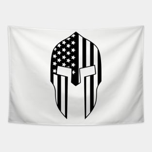 Spartan Helmet Flag Tapestry