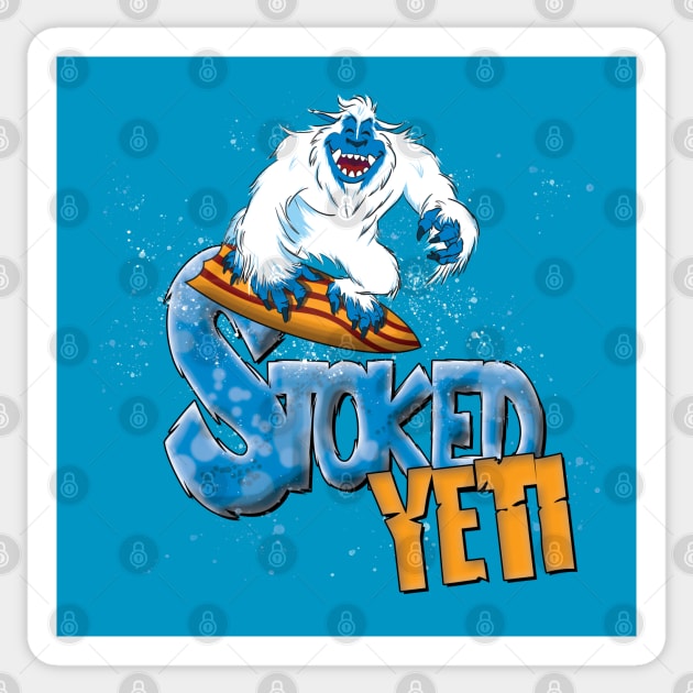 Surf Yeti is Stoked! - Yeti - Magnet