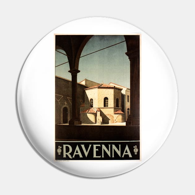 RAVENNA Italy Arien Baptisry Chapel ENIT Travel Advertisement Pin by vintageposters