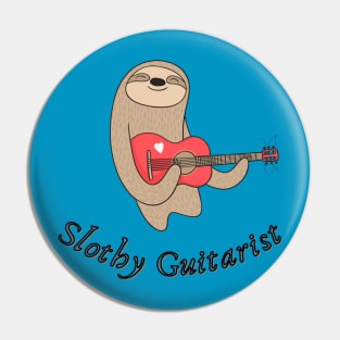 Slothy Guitarist Pin