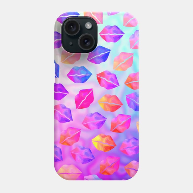 KISS Me Lips Makeup Lover Pattern Phone Case by SartorisArt1