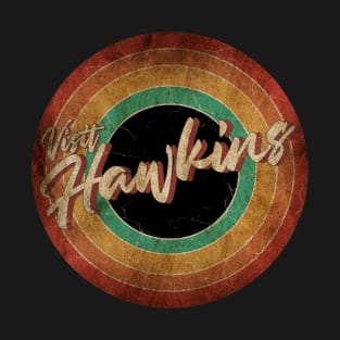 Visit Hawkins Vintage Circle Art T-Shirt